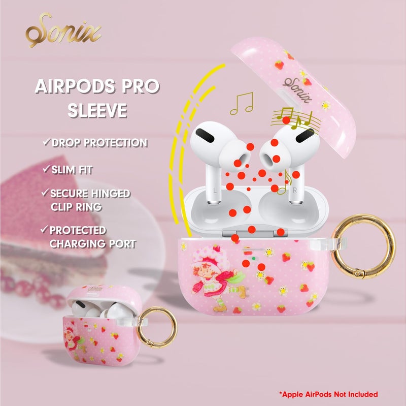 Sonix Case for AirPods Pro 2 & Pro 1 (1st/2nd Gen) - Hard Shell Cover with Keychain, Wireless Charging | Strawberry Shortcake Vintage - Image 3