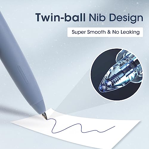 WRITECH 0.5mm Gel Pens, 8ct - Silent Retractable Pens for Journaling, Drawing, and Writing - No Smear, Smudge, or Bleed - Image 5