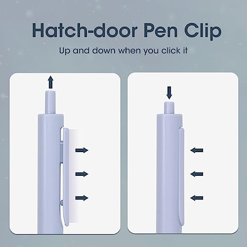 WRITECH 0.5mm Gel Pens, 8ct - Silent Retractable Pens for Journaling, Drawing, and Writing - No Smear, Smudge, or Bleed - Image 4