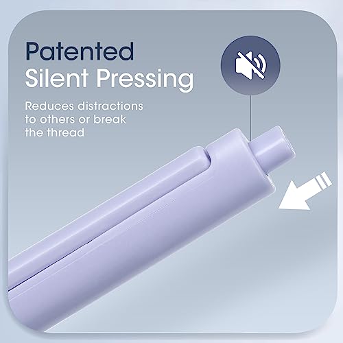 WRITECH 0.5mm Gel Pens, 8ct - Silent Retractable Pens for Journaling, Drawing, and Writing - No Smear, Smudge, or Bleed - Image 3