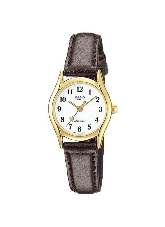 CASIO Women's Analog Display Watch With Brown Carbon  Strap - LTP-1094Q-7B4RDF