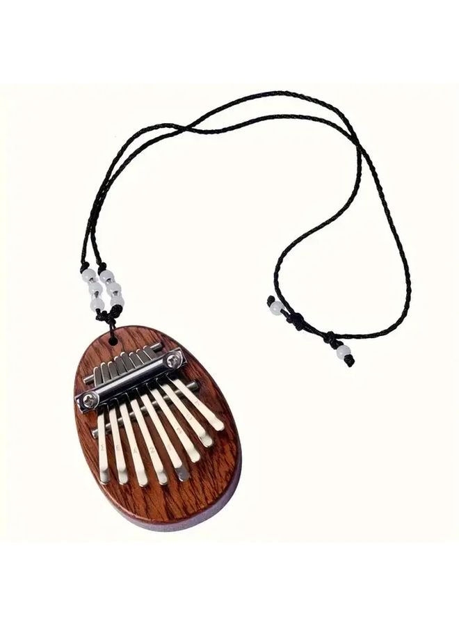 2 Sets 8 Key Pocket Piano Mini Keyboard Portable Recycled Wood Music Gift - Image 3