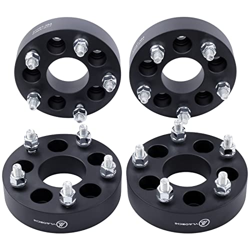 VLAOSCHI Black Forged 5x4.75 to 5x4.5 Wheel Adapters 1.5 Inch with 12x1.5 Studs Compatible with Chevy GMC 5 Lug 5x120.65 to 5x114.3 for Camaro Corvette Blazer S10 Jimmy Sonoma - Pack of 4 - Image 1