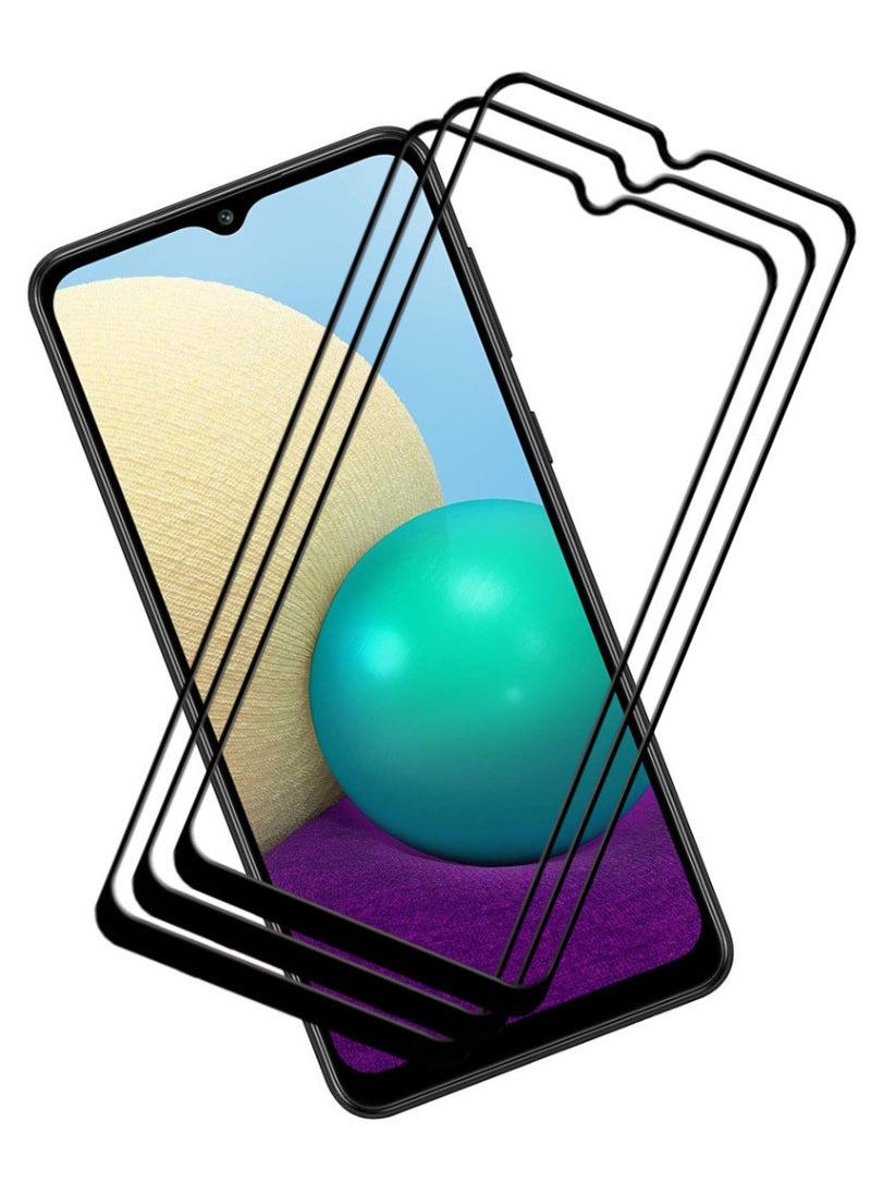 ACLIX 3 Pieces Antistatic ESD Dustproof Premium Quality High Definition Tempered Glass Screen Protector Designed For Samsung Galaxy A02 - Image 1