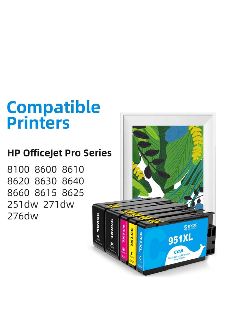 NEXUVA 950XL / 951XL Compatible Ink Cartridge – Set of 4 by NEXUVA – Replacement for HP OfficeJet Pro 8100, 8600, 8610, 8620, 8630, 8640, 8615, 8625, 251DW, 276DW  - Image 3