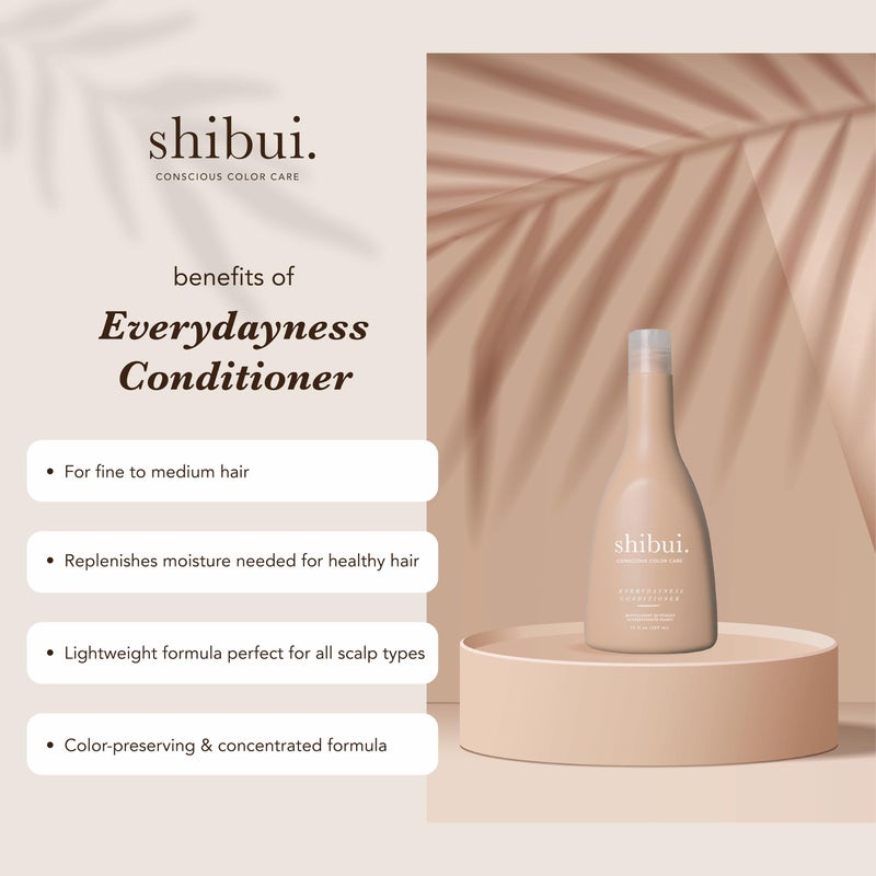 SHIBUI Everydayness Conditioner, Lightweight Hydration & Color Protection with Peach & Babassu Oils for Fine to Medium Hair, Color-Safe & Silicone-Free, 33.8 Fl Oz - Image 2