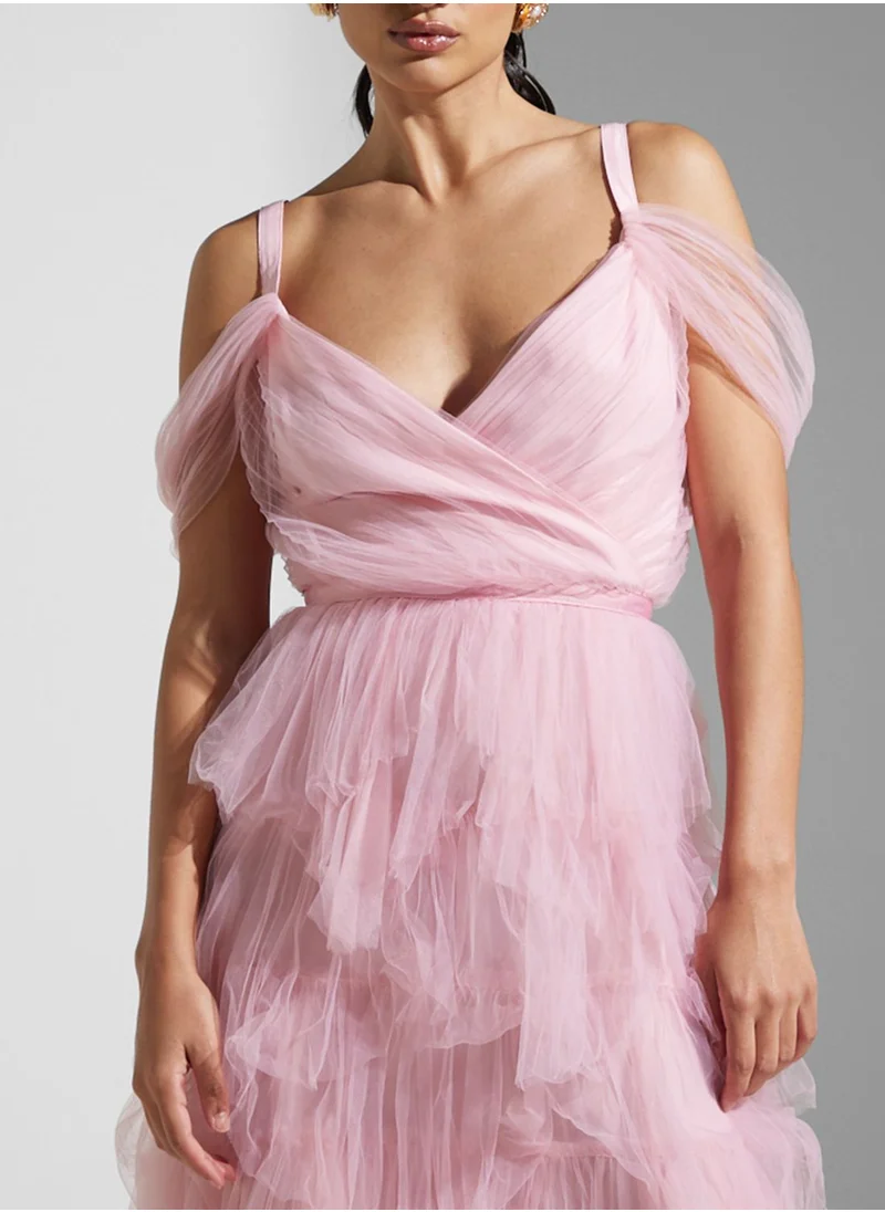 True Decadence Layered Pleated Tulle Dress