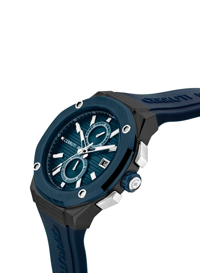 شيروتي 1881 ساعة سيروتي للرجال بقرص أزرق ٤٥ مم