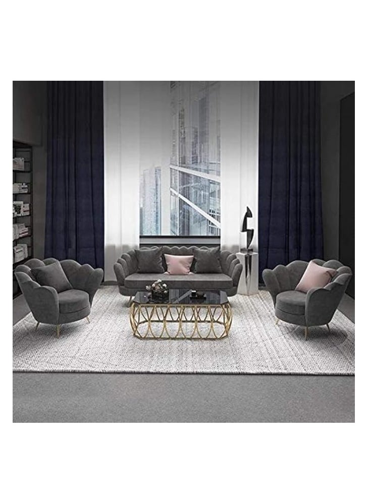 Flower Sofa Set(3+2+1).Eligent Style Sofa,Velvet Fabric
