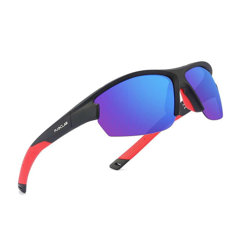 بوكيلار نظارات شمسية رياضية قطبية PUKCLAR للرجال والنساء، نظارات ركوب الدراجات مع حماية UV400، نظارات شمسية للجري والقيادة والصيد والسفر - Image 3