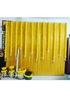 SP SELLPLUS Sellplus Backdrop Setup for Mehndi haldi Marrige Pooja ganpati Home Decoration Combo of Marigold Strings Set 13 