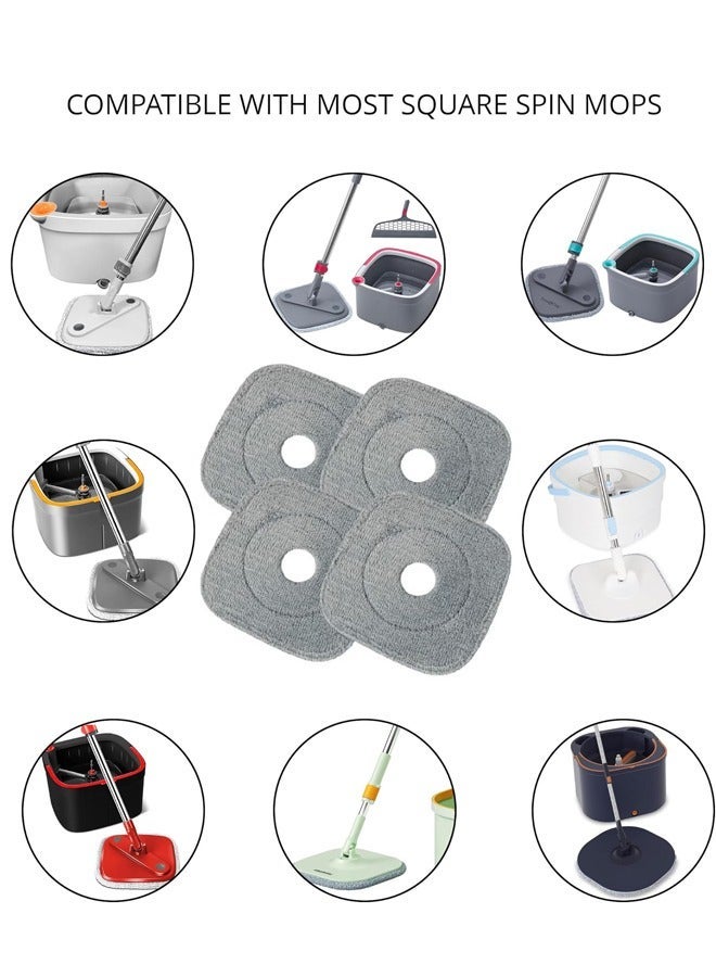 ULHYC Mop Cloth Replacement Parts 4 Square Pieces - Image 4