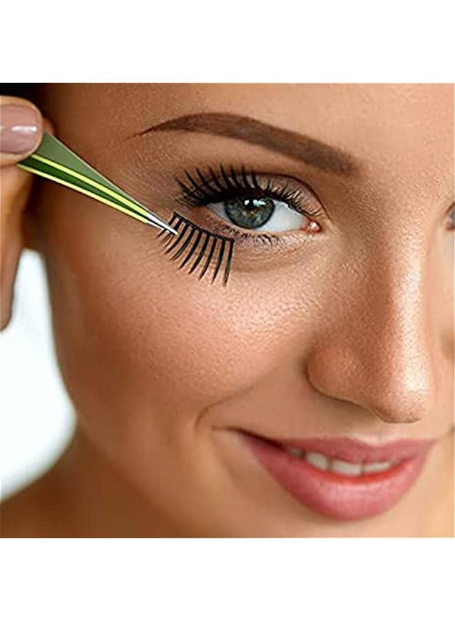 BWSJ Precision Stainless Steel Tweezers Set for Ingrown Hair Blackhead and Splinter Removal  3  Eyebrow Tweezers Kit - Image 5