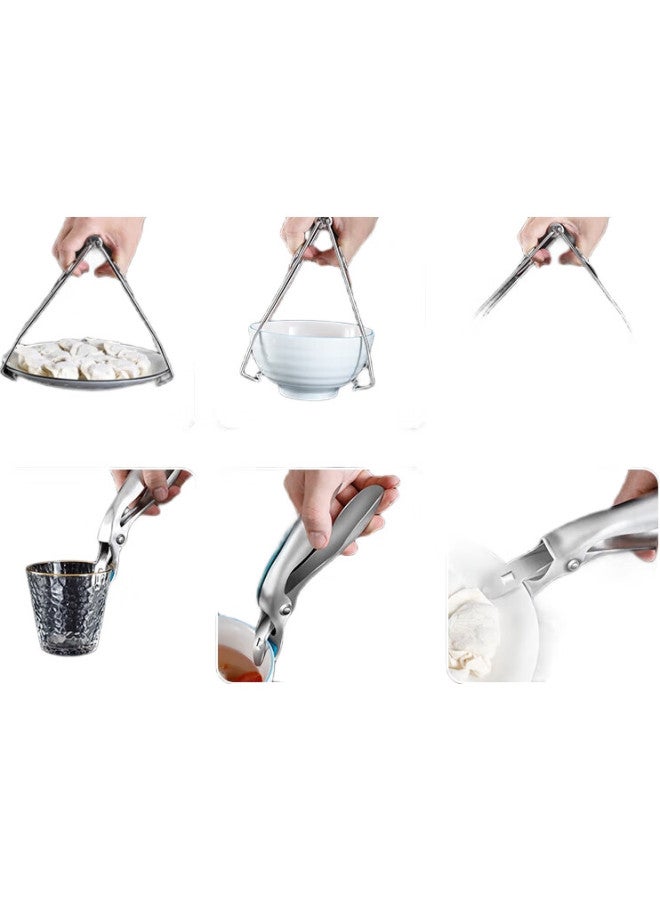 Dipple مقبض وعاء مضاد للحروق من الفولاذ المقاوم للصدأ 304، ملقط لوحات بخارية، رافع وعاء، مقبض طاجن، رافع طبق - Image 2