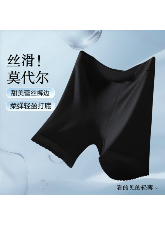 Red Bean Lace-Trimmed Women'S Boy Shorts, Summer Thin Seamless Underwear, Anti-Peep Safety Shorts - Image 2