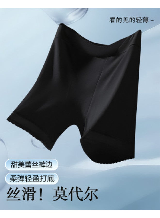 Red Bean Lace-Trimmed Women'S Boy Shorts, Summer Thin Seamless Underwear, Anti-Peep Safety Shorts - Image 1