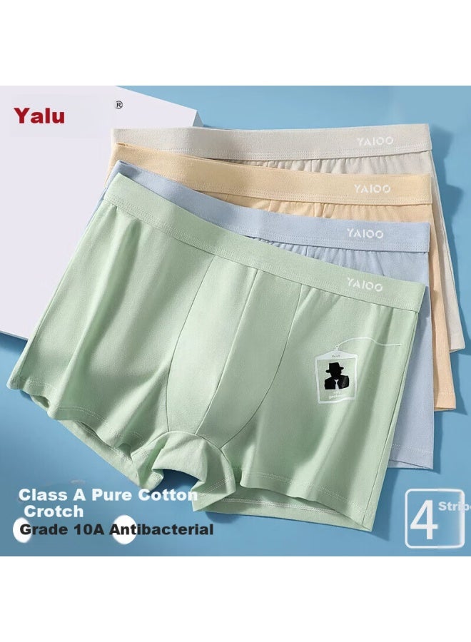 Yalu Class A Pure Cotton Crotch Men's Underwear, 10a Antibacterial, Autumn And Winter Boxer Briefs, High School Student Large Size Shorts, Underpants - Image 1