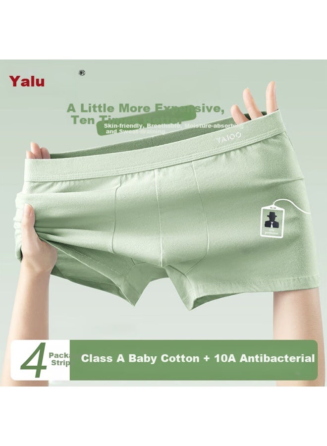 Yalu Class A Pure Cotton Crotch Men's Underwear, 10a Antibacterial, Autumn And Winter Boxer Briefs, High School Student Large Size Shorts, Underpants - Image 4