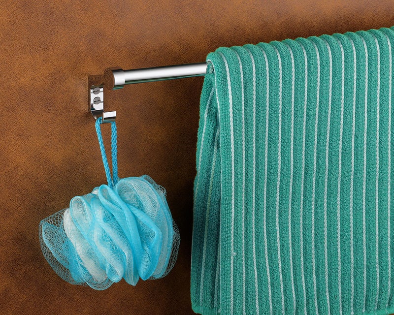 iSTAR Stainless Steel Towel Rod/Towel Rack for Bathroom/Towel Bar/Hanger/Stand/Bathroom Accessories Stand (24 Inch - Chrome Finish) - Pack of 1 - Image 3