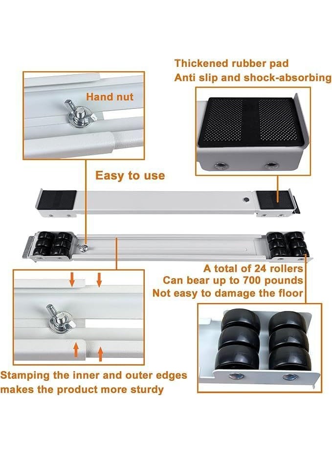 DS ENTERPRISE - Heavy Furniture Lifter Mover Tool Set - Moving Roller Wheel Set Easy and Safe Shifting Slider Tool Furniture Rollers for Washing Machines, Fridge, Sofa, Almirah, Adjustable Space Tools Heavy Objects - Image 1