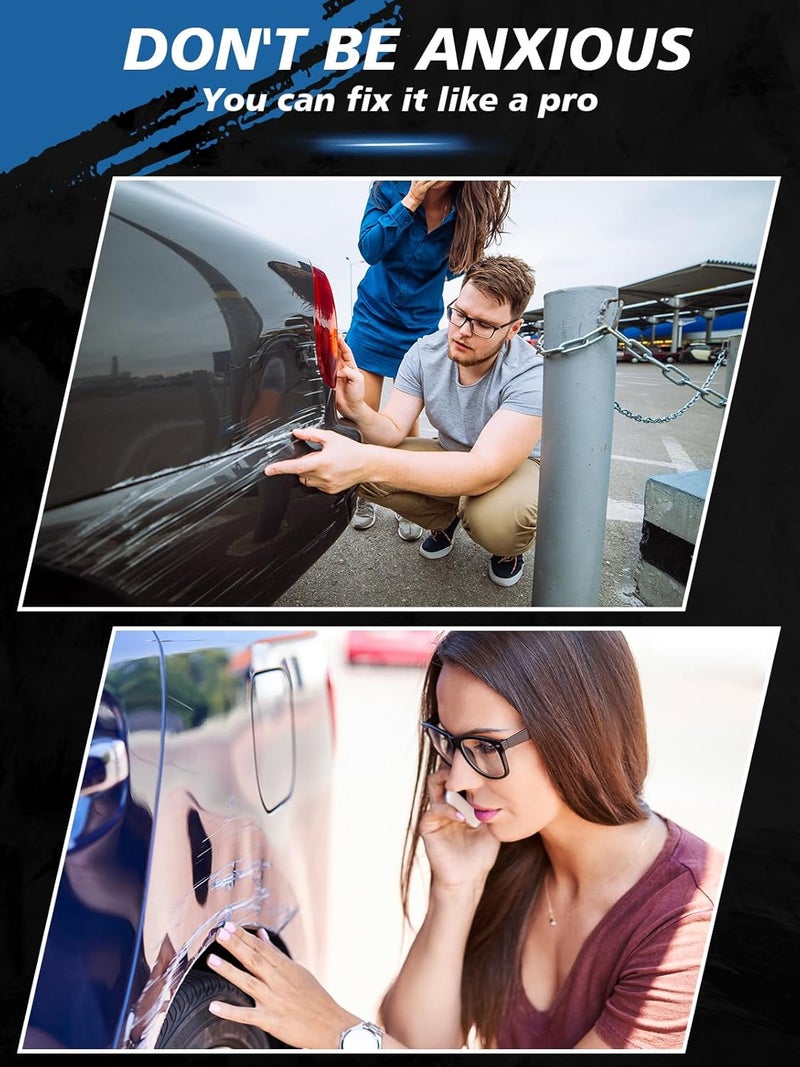 SYOAUTO طلاء لمسة فضية للسيارات، طلاء لمسة أوتوماتيكي لإصلاح الخدوش، قلم طلاء فضي للسيارات 2 في 1، طلاء لمسة للسيارات 0.4 أونصة - Image 2