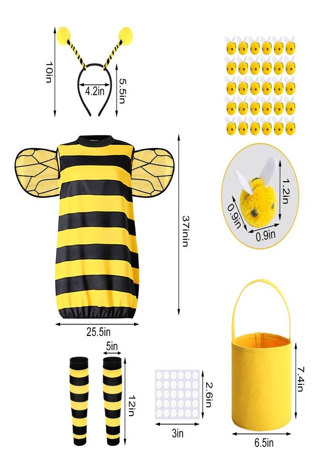 DECOHS Halloween Queen Bee and Beekeeper Costume, Halloween Cosplay Bees Beekeeping Suit Outfit for Halloween Party Dress Up, Black & Yellow, One size - Image 2