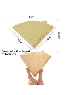NOVOLAN NOVOLAN Coffee Filter Paper Box, Acrylic Dustproof Coffee Bar Filter Storage Holder, Fits V-Shape & Fan-Shape Filters, Moisture-Proof, Large Capacity Holds 200 Filters, Comes 40 Coffee Filters (white)  - Image 3