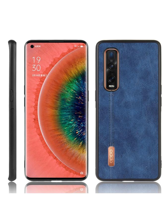 اس-توب جراب لهاتف Oppo Find X2 Pro مقاوم للصدمات بنمط جلد البقر المخيط من البولي يوريثين + البولي يوريثان الحراري + جراب TPU - Image 1