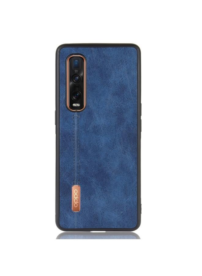 اس-توب جراب لهاتف Oppo Find X2 Pro مقاوم للصدمات بنمط جلد البقر المخيط من البولي يوريثين + البولي يوريثان الحراري + جراب TPU - Image 2