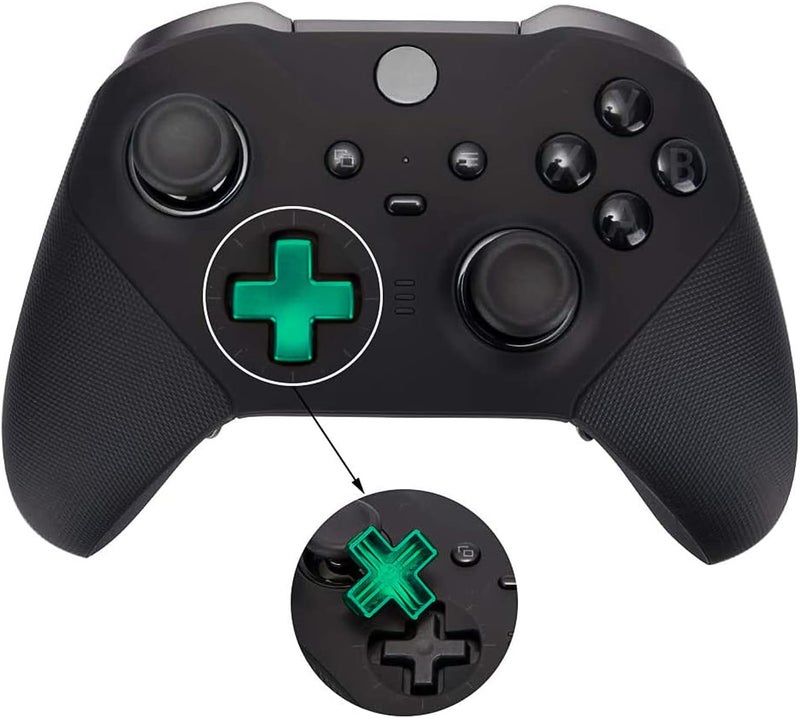 marspell 13 in 1 Metal Thumbsticks for Xbox One Elite Series 2 Controller, Elite Series 2 Core Controller Accessories Replacement Parts, Metal Mod 6 Swap Joysticks, 4 Paddles, 2 D-Pads, 1 Tool(Green) - Image 4