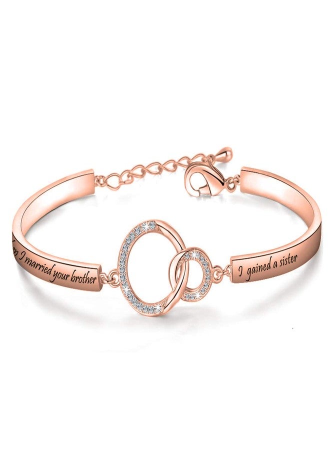 Zuo Bao Sister In Law Gift Sister of the Groom Bracelet When I Married Your Brother I Gained A Sister Bracelet Sister In Law Wedding Jewelry (Gained A Sister RG) - Image 1