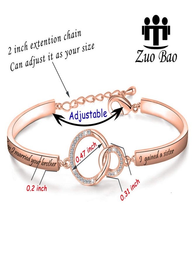 Zuo Bao Sister In Law Gift Sister of the Groom Bracelet When I Married Your Brother I Gained A Sister Bracelet Sister In Law Wedding Jewelry (Gained A Sister RG) - Image 2