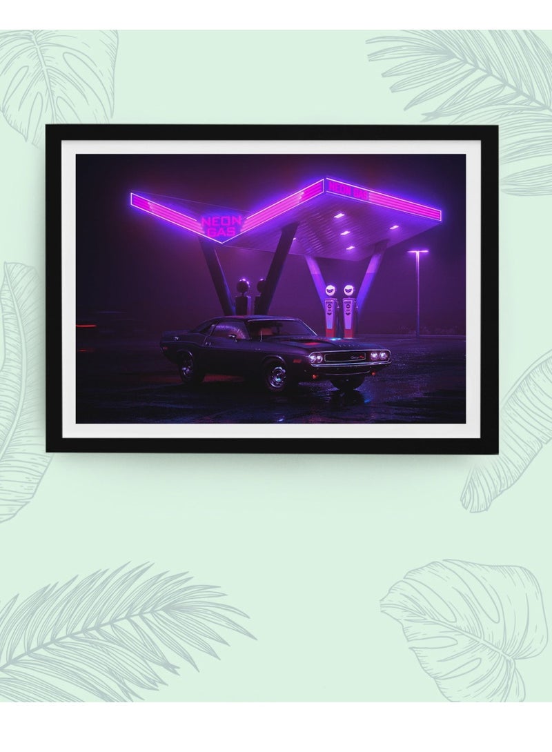 LOWHAT إطار ملصق فن الجدار لتزيين المنزل باللون الأسود للسيارة - Image 1