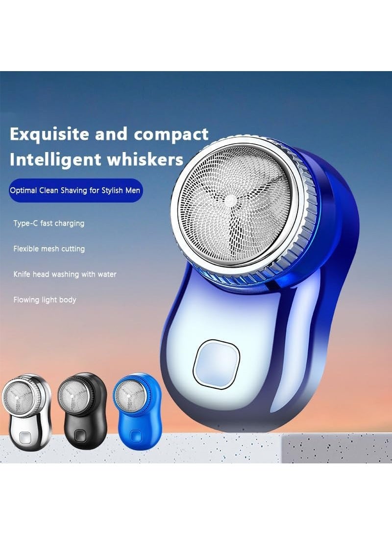 إيه جي دي ماكينة حلاقة كهربائية صغيرة محمولة دوارة، سهلة الاستخدام، وقابلة لإعادة الشحن موديل (SQ-210) أزرق - Image 3