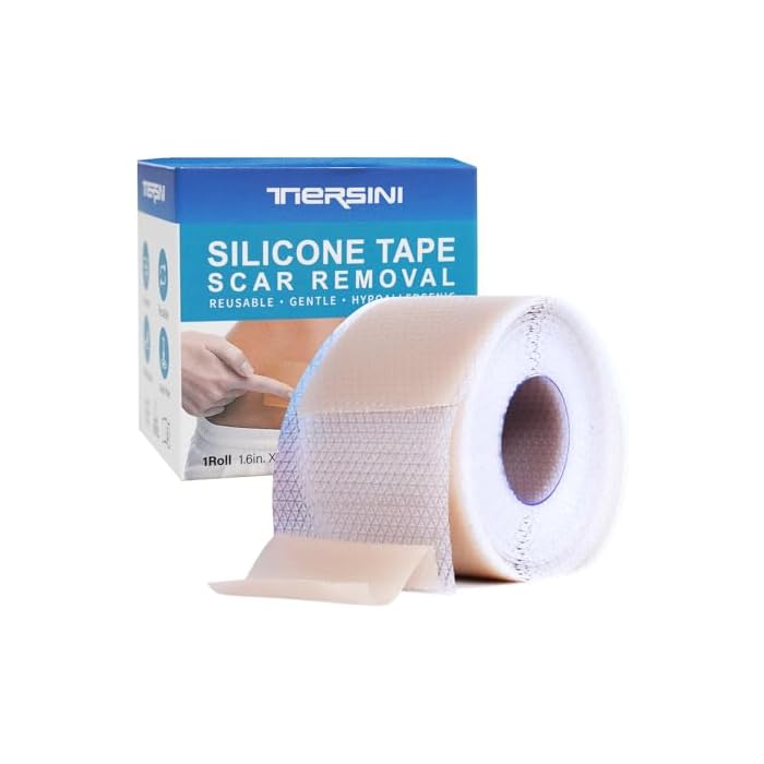Reusable Silicone Scar Tape Roll, 1.6” x 120”, for C-Section and All Scars