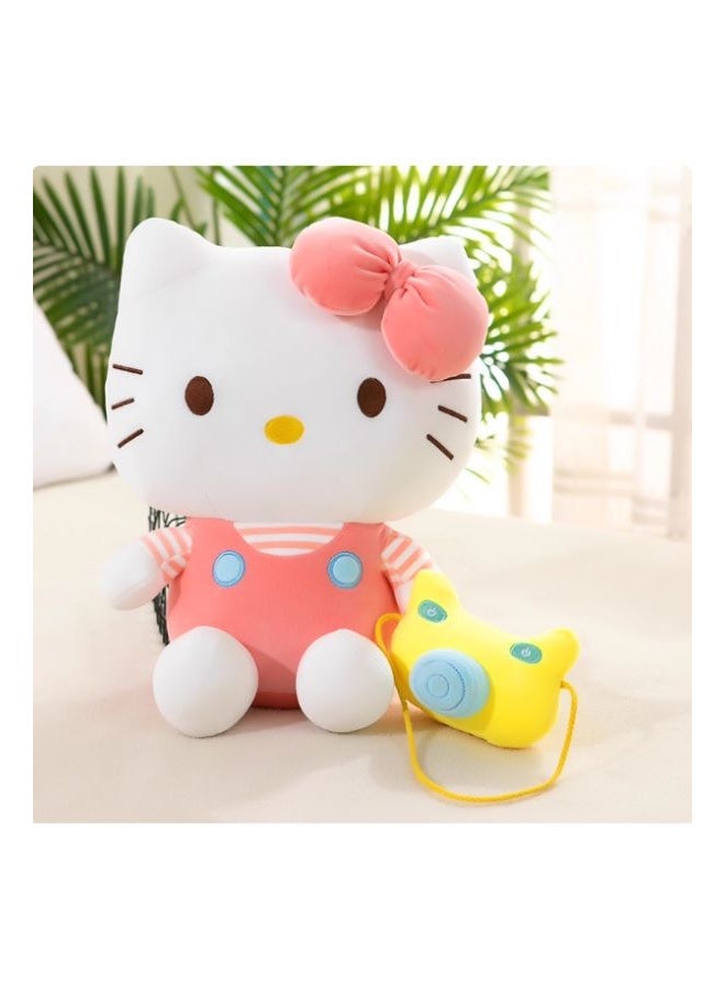 سانريو لعبة محشوة هالو كيتي مع حقيبة كتف صفراء – دمية ناعمة - Image 2