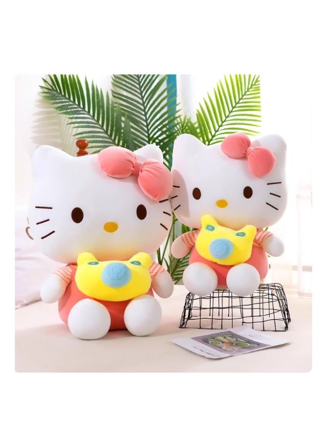 سانريو لعبة محشوة هالو كيتي مع حقيبة كتف صفراء – دمية ناعمة - Image 3
