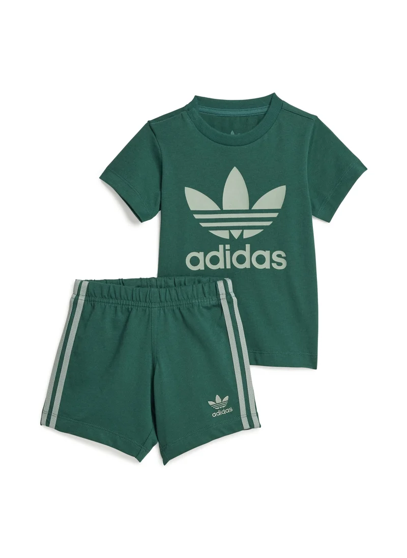اديداس adidas SHORT TEE SET Green Originals Kids SUITS