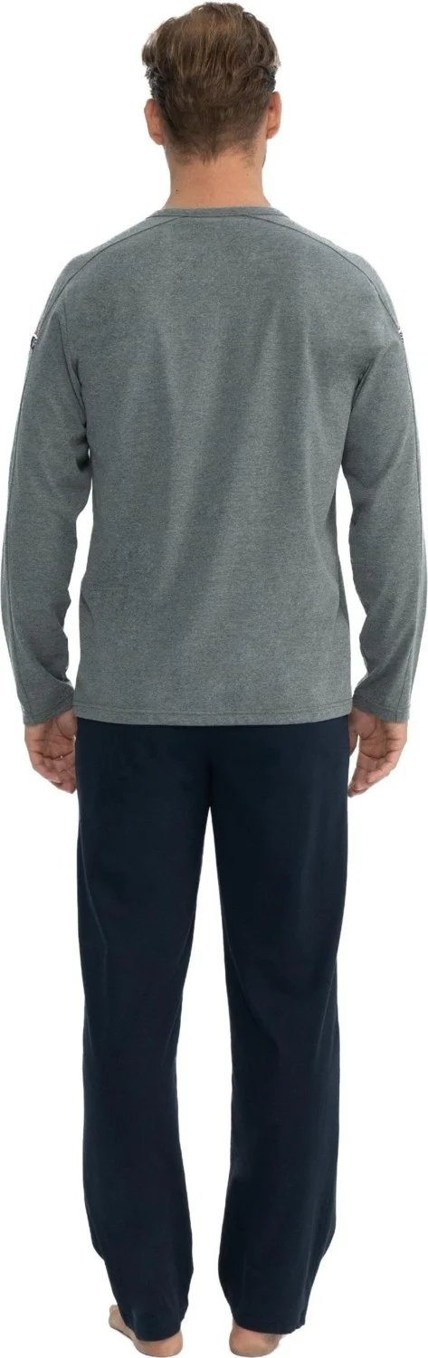 U.S. Polo Assn. Men's Anthracite Melange Plaid Pajama Set