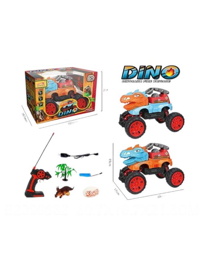 دينو شاحنة الإطفاء الديناصورية العملاقة سيارة تحكم عن بعد
