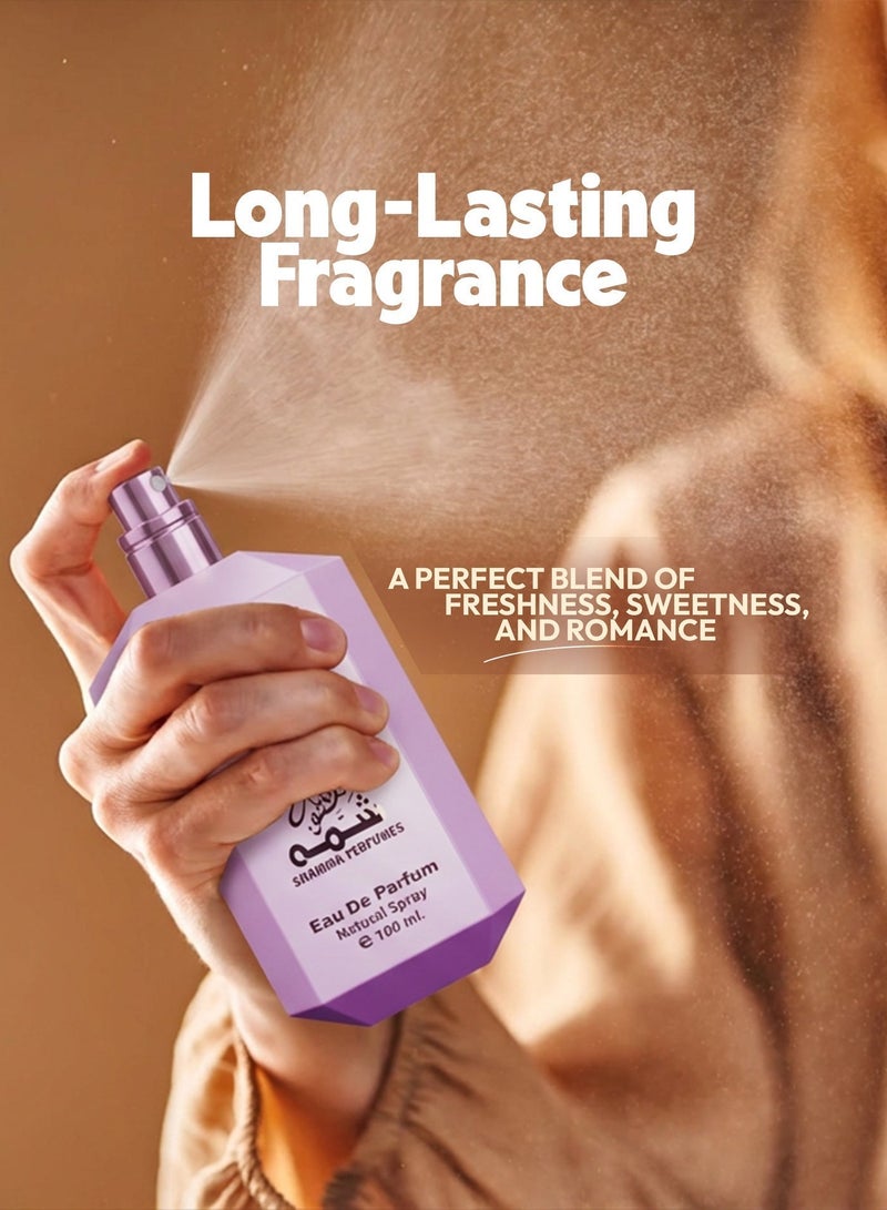 Shamma Perfumes Pink Berry 100ml Long Lasting Floral Milky Vanilla Perfume for Women Sweet Caramel Peach Fragrance Moderate to Strong Projection Luxury Perfume Daily and Night Wear Romantic Feminine Scent Best Perfume for Women - Image 4
