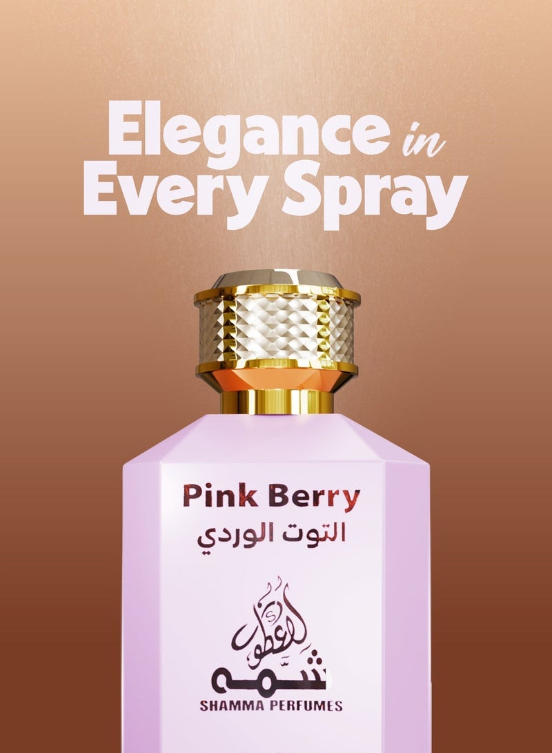 Shamma Perfumes Pink Berry 100ml Long Lasting Floral Milky Vanilla Perfume for Women Sweet Caramel Peach Fragrance Moderate to Strong Projection Luxury Perfume Daily and Night Wear Romantic Feminine Scent Best Perfume for Women - Image 5