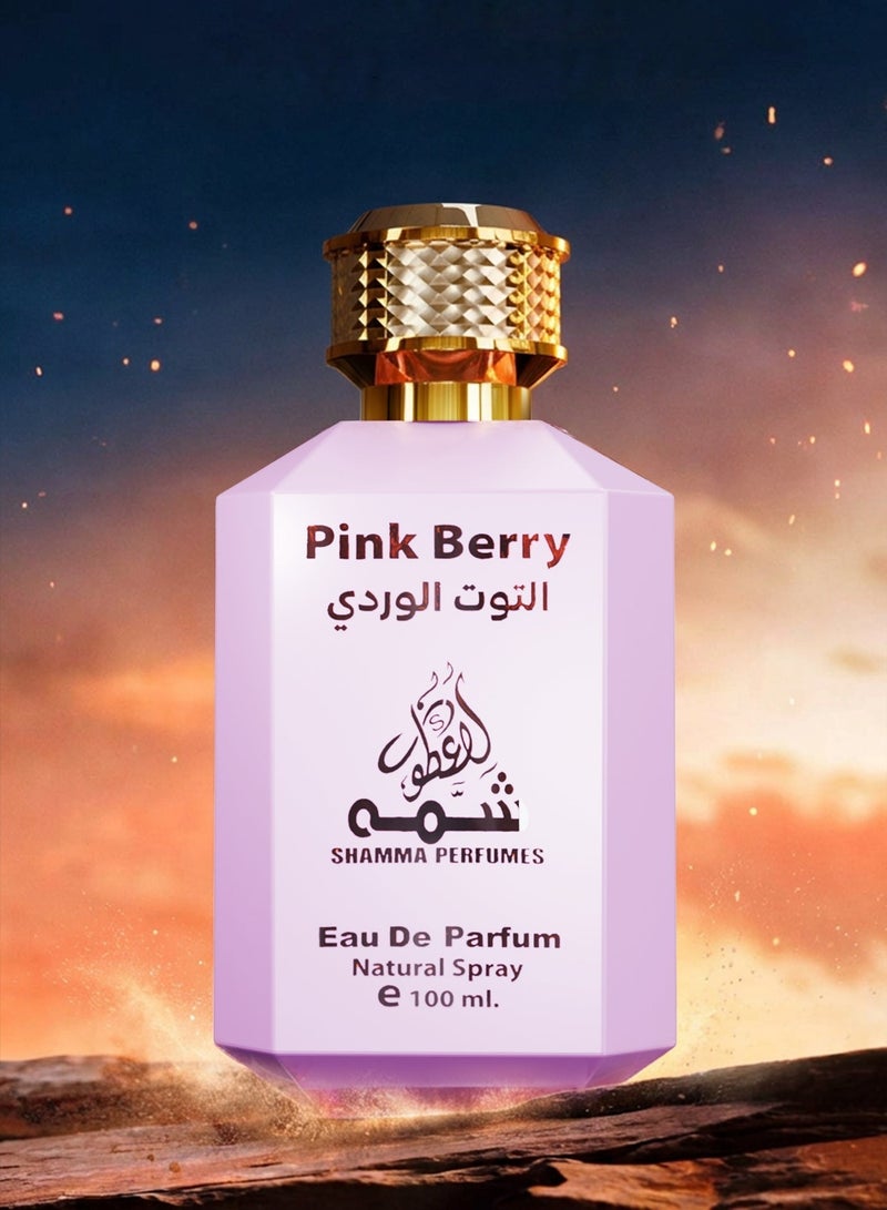 Shamma Perfumes Pink Berry 100ml Long Lasting Floral Milky Vanilla Perfume for Women Sweet Caramel Peach Fragrance Moderate to Strong Projection Luxury Perfume Daily and Night Wear Romantic Feminine Scent Best Perfume for Women - Image 2