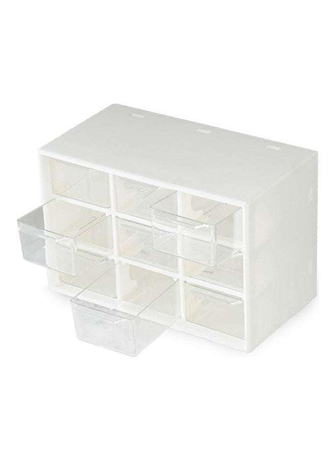 Generic - 9-Drawer Storage Box White 17.90x9.90x11.80cm - Image 1