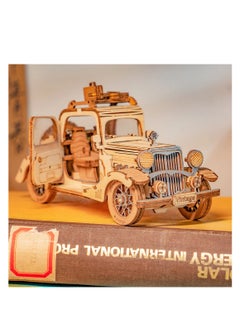 Robotime ROLIFE Vintage Car TG504, Assembly Brain Teaser 3D Wooden Puzzle DIY Build Model Crafts Kits, Unique Home Decor Birthday Gifts for Teens or Adults  - Image 4
