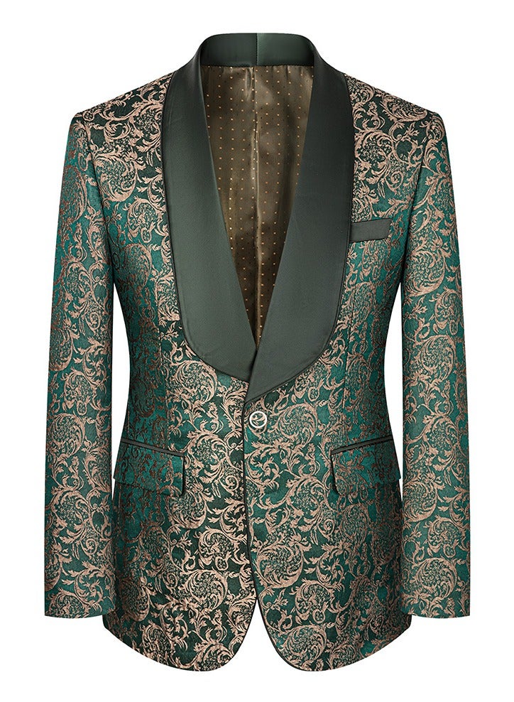 Shougu Three Piece Suit Wedding Jacquard Suit Set - Image 3
