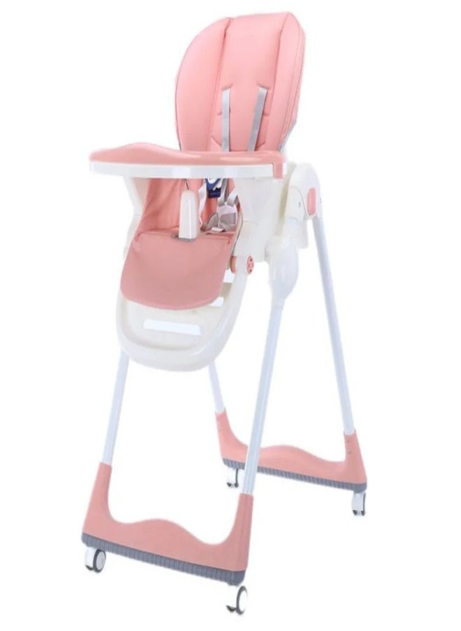 Generic Feeding Dining Leather Chair 2 Levels and Moving Back (Cyan/Blue/Pink/Biege) - S-600  - Image 1