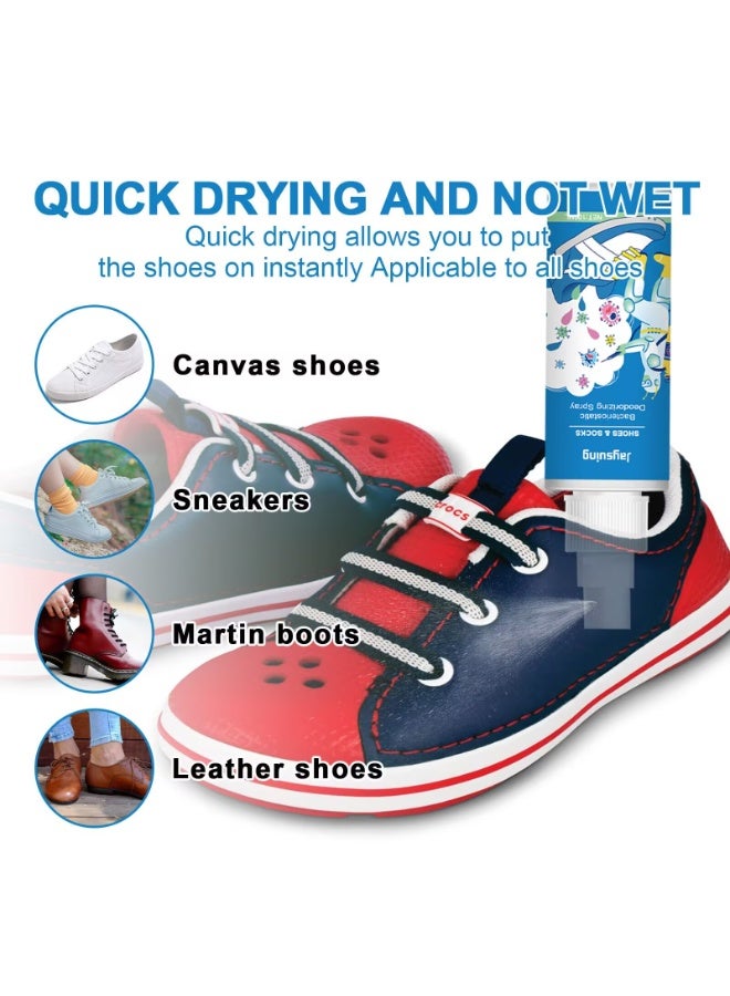 Shoes & Socks Bacteriostatic Deodorizing Spray 100ml, Shoe Odor Eliminator Spray, Antibacterial Spray Shoe and Socks Freshener, Muti Purpose Foot Odor for Shoes Sneakers Boots Sandals - Image 2