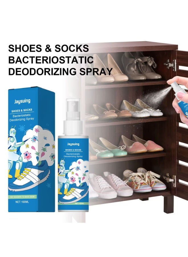 Shoes & Socks Bacteriostatic Deodorizing Spray 100ml, Shoe Odor Eliminator Spray, Antibacterial Spray Shoe and Socks Freshener, Muti Purpose Foot Odor for Shoes Sneakers Boots Sandals - Image 4