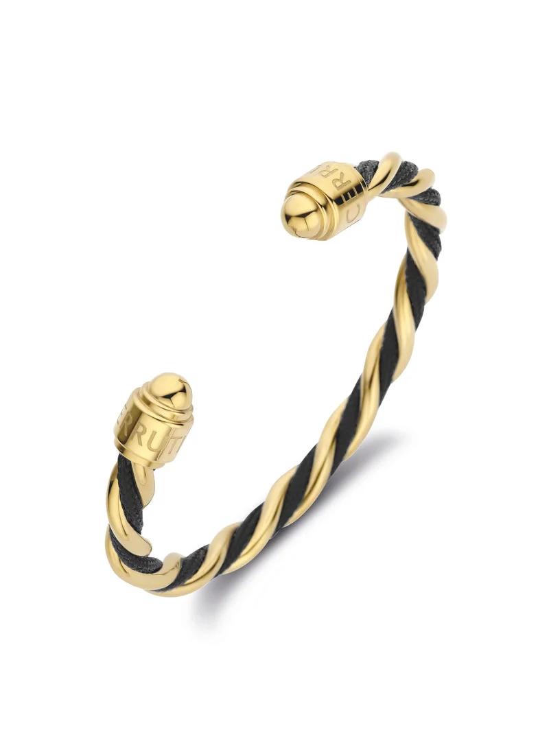 شيروتي 1881 Giulia twisted gold-plated two-tone cable cuff Bracelet